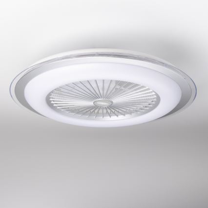 Brilagi - LED Dimmelhető lámpa ventilátorral RONDA LED/48W/230V 3000-6000K ezüst + távirányító