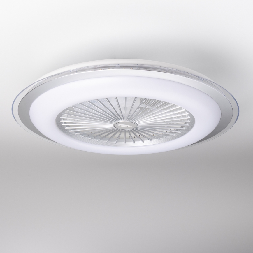 Brilagi - LED Dimmelhető lámpa ventilátorral RONDA LED/48W/230V 3000-6000K ezüst + távirányító
