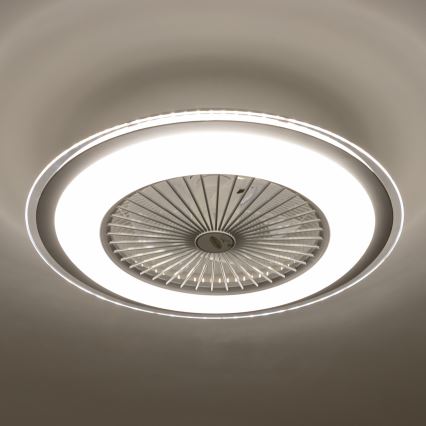 Brilagi - LED Dimmelhető lámpa ventilátorral RONDA LED/48W/230V 3000-6000K ezüst + távirányító