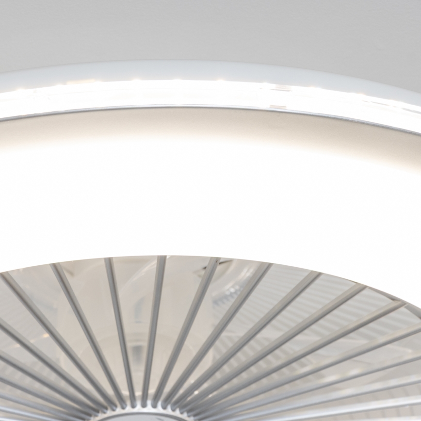 Brilagi - LED Dimmelhető lámpa ventilátorral RONDA LED/48W/230V 3000-6000K ezüst + távirányító