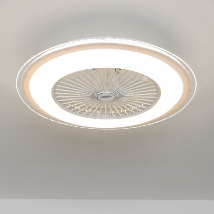 Brilagi - LED Dimmelhető lámpa ventilátorral RONDA LED/48W/230V 3000-6000K fehér + távirányító