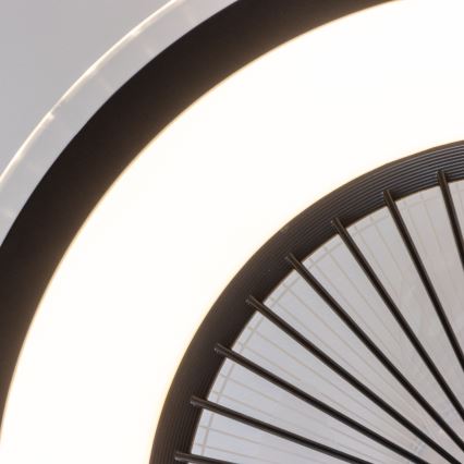 Brilagi - LED Dimmelhető lámpa ventilátorral RONDA LED/48W/230V 3000-6000K fekete + távirányító