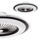 Brilagi - LED Dimmelhető lámpa ventilátorral RONDA LED/65W/230V 3000-6500K fekete + távirányító