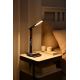 Brilagi - LED Dimmelhető asztali lámpa vezeték nélküli töltéssel QI és USB REGINA LED/8,5W/230V barna