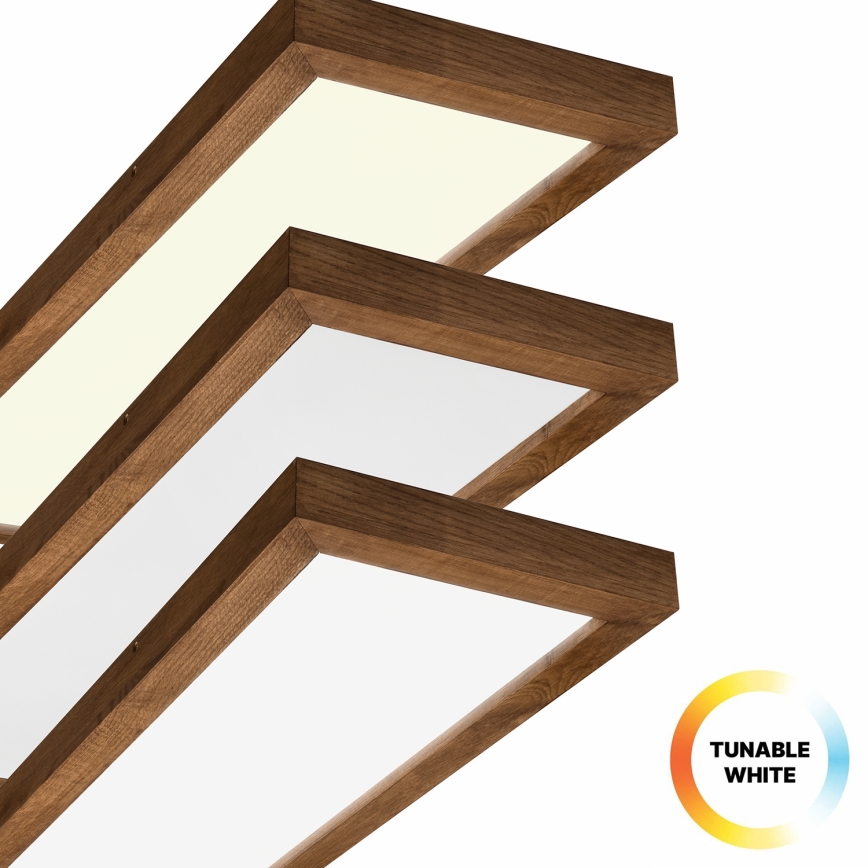 Brilagi - LED dimmelhető fürdőszobai lámpa WOODY FRAME LED/50W/230V tölgy cseresznye 120x30 cm 3000-6000K IP44 + távirányítás