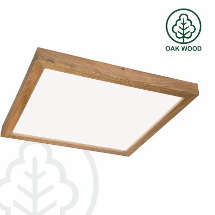 Brilagi - LED dimmelhető fürdőszobai lámpa WOODY FRAME LED/50W/230V tölgy 60x60 cm 3000-6000K IP44 + távirányítás