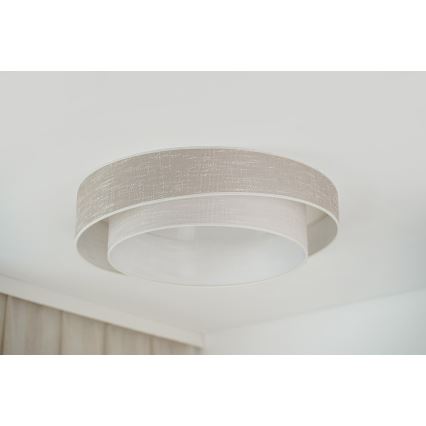 Brilagi - Dimmelhető LED mennyezeti lámpatest DOVER SHINE LED/24W/230V, átm. 60 cm, 3000/4000/6500K, szürke/krémszínű + távirányító