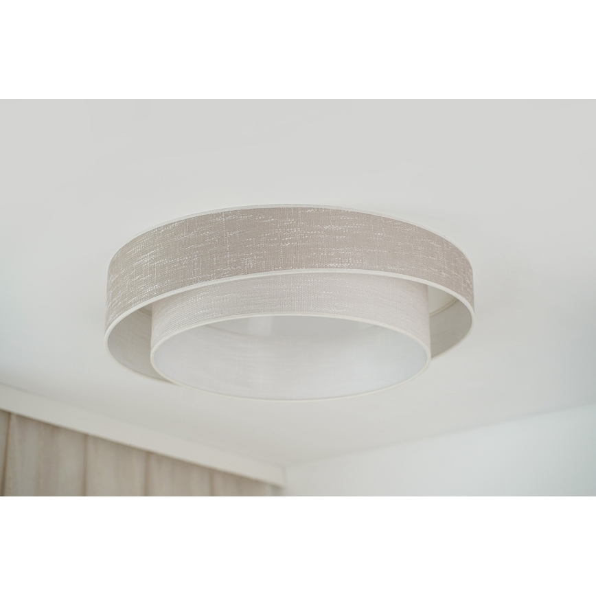 Brilagi - Dimmelhető LED mennyezeti lámpatest DOVER SHINE LED/24W/230V, átm. 60 cm, 3000/4000/6500K, szürke/krémszínű + távirányító