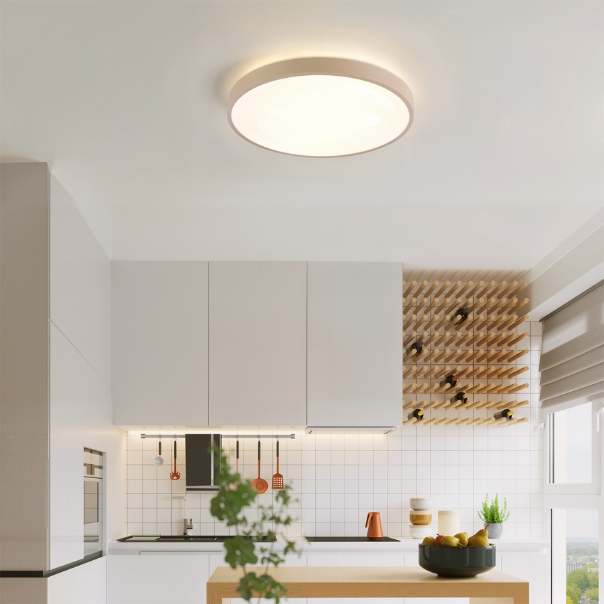 Brilagi - LED dimmelhető mennyezeti lámpa GLASS POOL DOUBLE LED/48W/230V 3000-6000K 40 cm bézs + távirányító