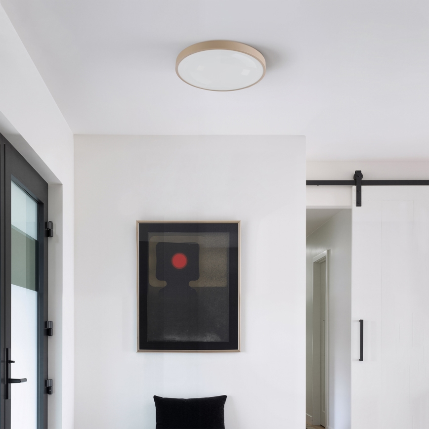 Brilagi - LED dimmelhető mennyezeti lámpa GLASS POOL DOUBLE LED/48W/230V 3000-6000K 40 cm bézs + távirányító