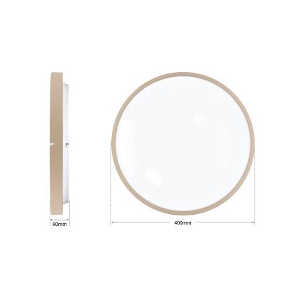 Brilagi - LED dimmelhető mennyezeti lámpa GLASS POOL DOUBLE LED/48W/230V 3000-6000K 40 cm bézs + távirányító