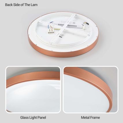 BRILAGI - LED fényerőszabályozható mennyezeti lámpa GLASS POOL DOUBLE LED/60W/230V Ø 50 cm rézszínű + távirányító