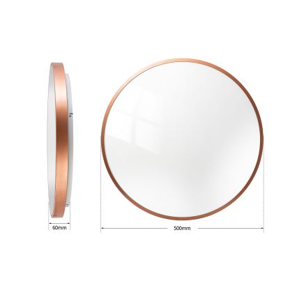 BRILAGI - LED fényerőszabályozható mennyezeti lámpa GLASS POOL DOUBLE LED/60W/230V Ø 50 cm rézszínű + távirányító