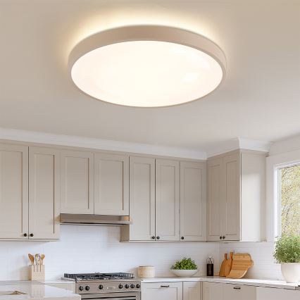 Brilagi - LED fényerőszabályozható mennyezeti lámpa GLASS POOL DOUBLE LED/80W/230V 3000-6000K 60 cm bézs + távirányító