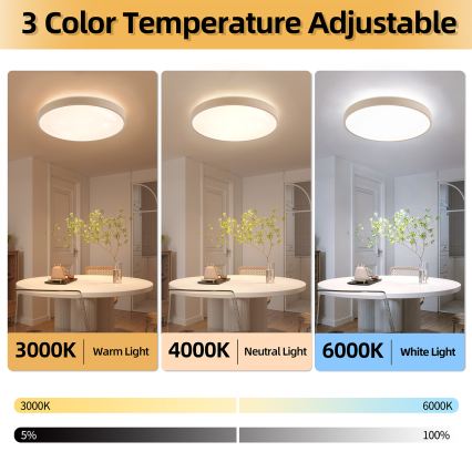 Brilagi - LED fényerőszabályozható mennyezeti lámpa GLASS POOL DOUBLE LED/80W/230V 3000-6000K 60 cm bézs + távirányító