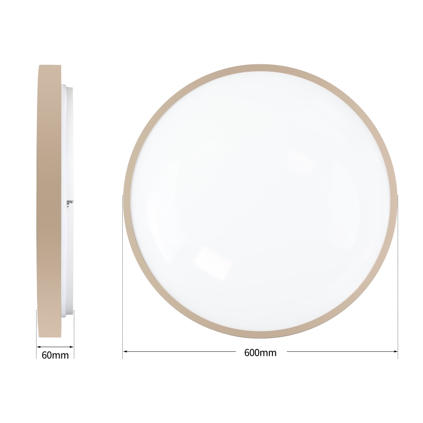 Brilagi - LED fényerőszabályozható mennyezeti lámpa GLASS POOL DOUBLE LED/80W/230V 3000-6000K 60 cm bézs + távirányító