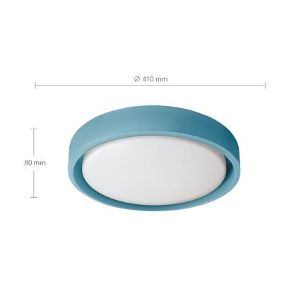 Brilagi - LED fényerőszabályozható mennyezeti lámpa MATTEO LED/48W/230V 3000-6500K átm. 41 cm türkiz + távirányítóval