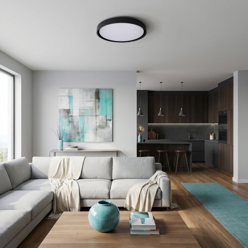 Brilagi - Dimmelhető LED mennyezeti lámpatest MATTEO LED/60W/230V 3000-6500K átm. 51,5 cm fekete + távirányító
