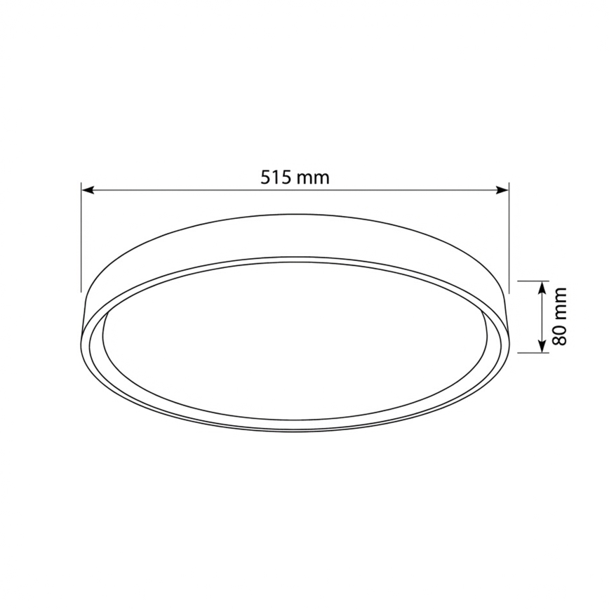 Brilagi - Dimmelhető LED mennyezeti lámpatest MATTEO LED/60W/230V 3000-6500K átm. 51,5 cm fekete + távirányító