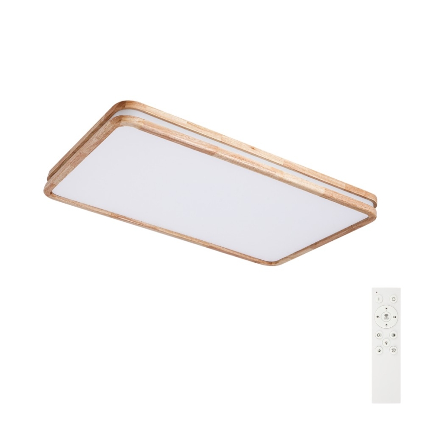 Brilagi - LED dimmelhető mennyezeti lámpa MOLINA SQUARE LED/128W/230V 3000-6000K tölgy 90x60 cm + távirányító