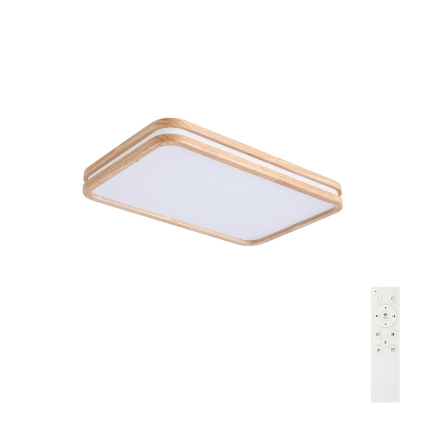 Brilagi - LED fényerőszabályozható mennyezeti lámpatest MOLINA SQUARE LED/54W/230V 3000-6000K tölgy 60x40 cm + távirányító