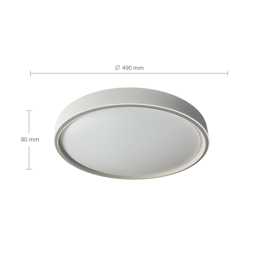 Brilagi - Dimmelhető LED mennyezeti lámpa NANCI LED/60W/230V 3000-6500K átm. 49 cm ezüst + távirányító