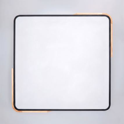 Brilagi - LED dimmelhető mennyezeti lámpatest PILANA LED/48W/230V 3000-6500K tölgy/fekete 56x56 cm + távirányítóval
