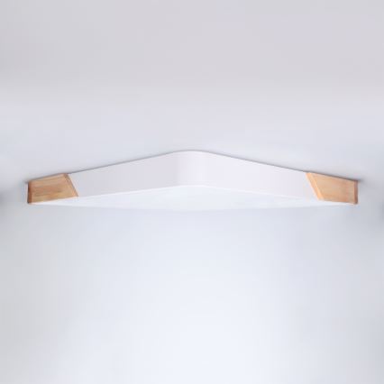 Brilagi - LED Dimmelhető mennyezeti lámpa PILANA LED/60W/230V 3000-6500K tölgy/fehér 56x56 cm + távirányító
