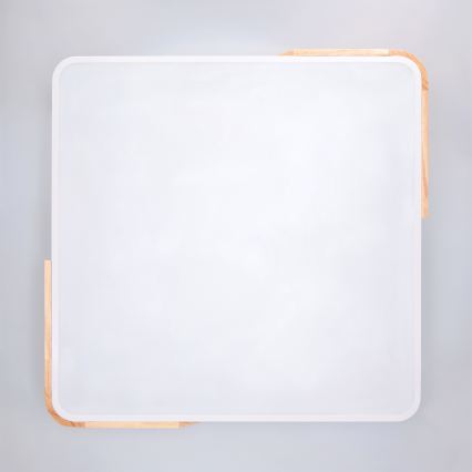 Brilagi - LED Dimmelhető mennyezeti lámpa PILANA LED/60W/230V 3000-6500K tölgy/fehér 56x56 cm + távirányító