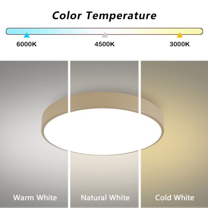 Brilagi - LED dimmelhető mennyezeti lámpatest POOL LED/60W/230V 3000-6000K átm. 60 cm bézs + távirányító