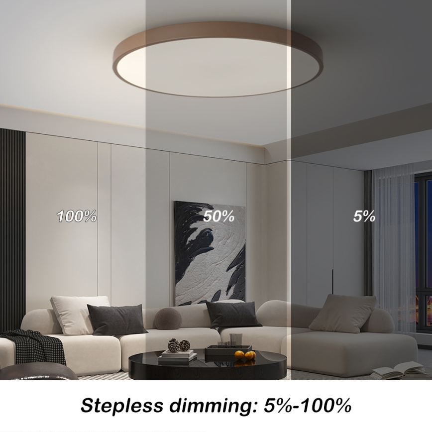 Brilagi - fényerőszabályozható LED lámpatest POOL SMART LED/100W/230V Ø 80 cm Wi-Fi Tuya + távirányító barna
