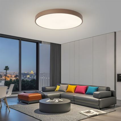 Brilagi - fényerőszabályozható LED lámpatest POOL SMART LED/100W/230V Ø 80 cm Wi-Fi Tuya + távirányító barna