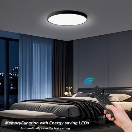 Brilagi - LED dimmelhető mennyezeti lámpatest POOL SMART LED/100W/230V 3000–6000K Ø 80 cm Wi-Fi Tuya fekete + távirányító
