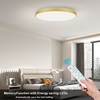 Brilagi - LED dimmelhető mennyezeti lámpatest POOL SMART LED/128W/230V 3000-6000K 100 cm arany Wi-Fi Tuya + távirányító