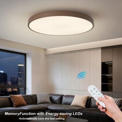 Brilagi - Dimmelhető LED lámpatest POOL SMART LED/128W/230V átm. 100 cm 3000-6000K Wi-Fi Tuya + távirányító barna