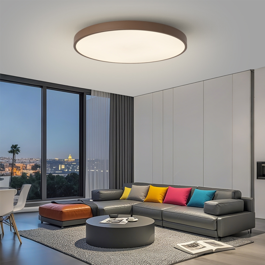 Brilagi - Dimmelhető LED lámpatest POOL SMART LED/128W/230V átm. 100 cm 3000-6000K Wi-Fi Tuya + távirányító barna