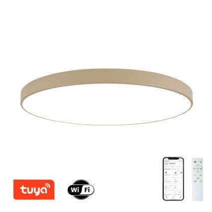 Brilagi - LED fényerőszabályozható mennyezeti lámpatest POOL SMART/180W/230V 3000–6000K 120 cm bézs Wi-Fi Tuya + távirányító