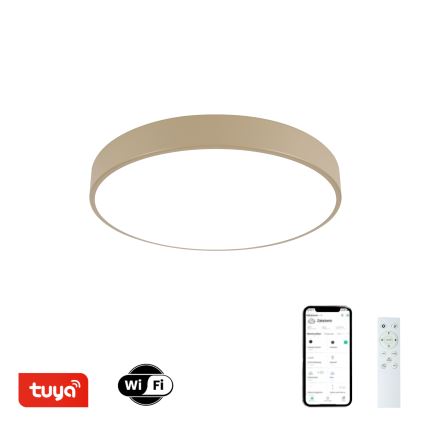 Brilagi - Dimmelhető LED mennyezeti lámpa POOL SMART LED/48W/230V 3000-6000K, átm. 40 cm, Wi-Fi Tuya, bézs + távirányító
