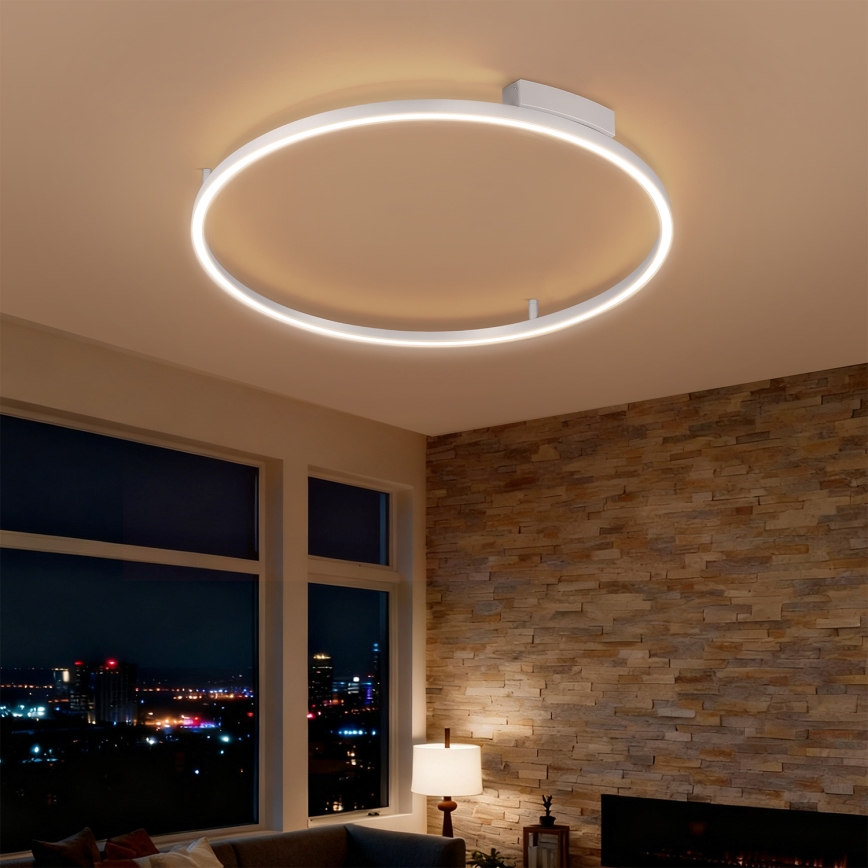 Brilagi - LED dimmelhető mennyezeti lámpatest PORTOFINO LED/60W/230V 3000-6000K átm. 80 cm ezüst + távirányító