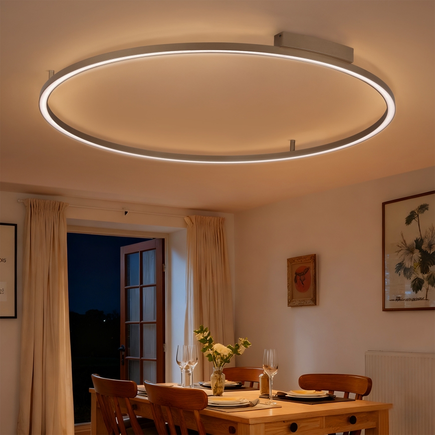 Brilagi - PORTOFINO dimmelhető mennyezeti LED lámpatest, 85 W, 230 V, 3000–6000 K, Ø 120 cm, bézs, távirányítóval