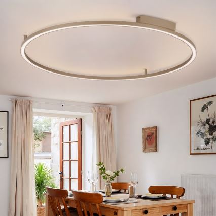 Brilagi - PORTOFINO dimmelhető mennyezeti LED lámpatest, 85 W, 230 V, 3000–6000 K, Ø 120 cm, bézs, távirányítóval