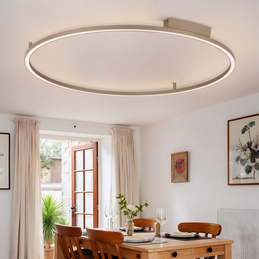 Brilagi - PORTOFINO dimmelhető mennyezeti LED lámpatest, 85 W, 230 V, 3000–6000 K, Ø 120 cm, bézs, távirányítóval