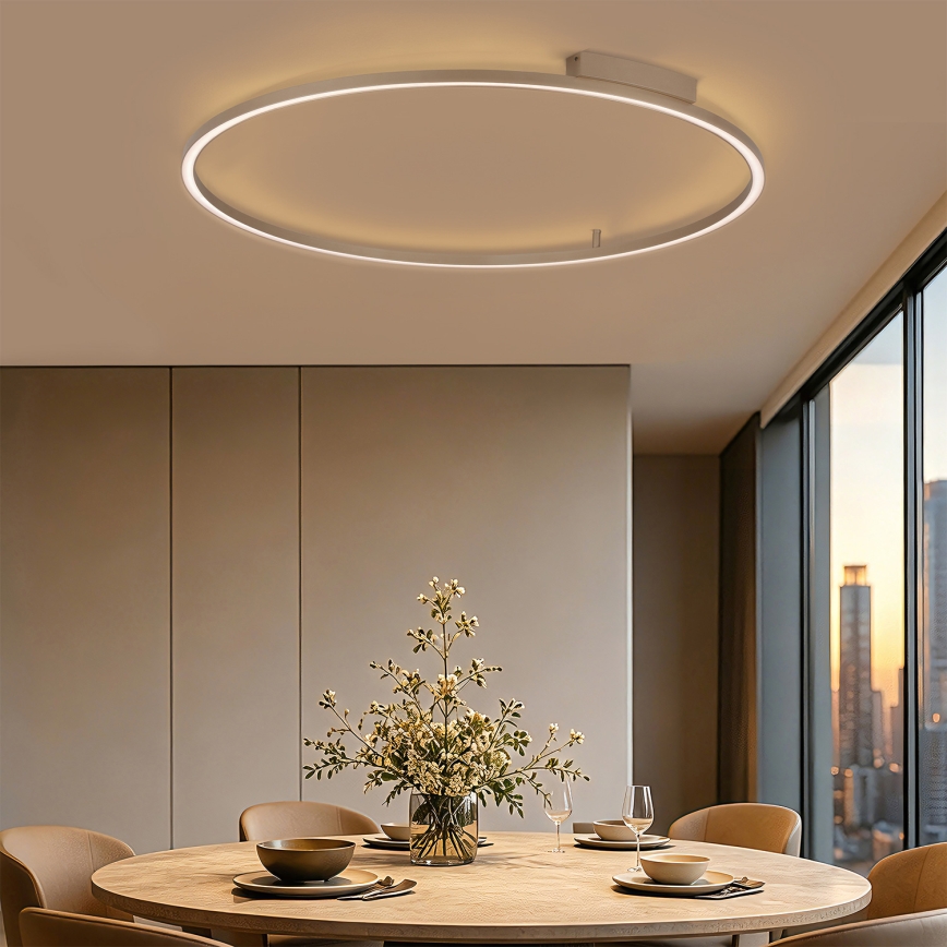 Brilagi - PORTOFINO dimmelhető mennyezeti LED lámpatest, 85 W, 230 V, 3000–6000 K, Ø 120 cm, bézs, távirányítóval