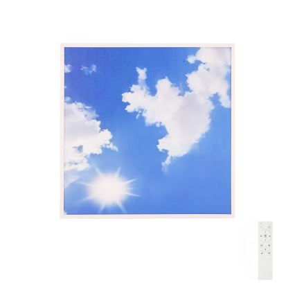 Brilagi - LED Dimmelhető mennyezeti lámpatest SLIMFRAME SKY LED/58W/230V 60x60 cm 3000-6000K ezüst/kék + távirányító