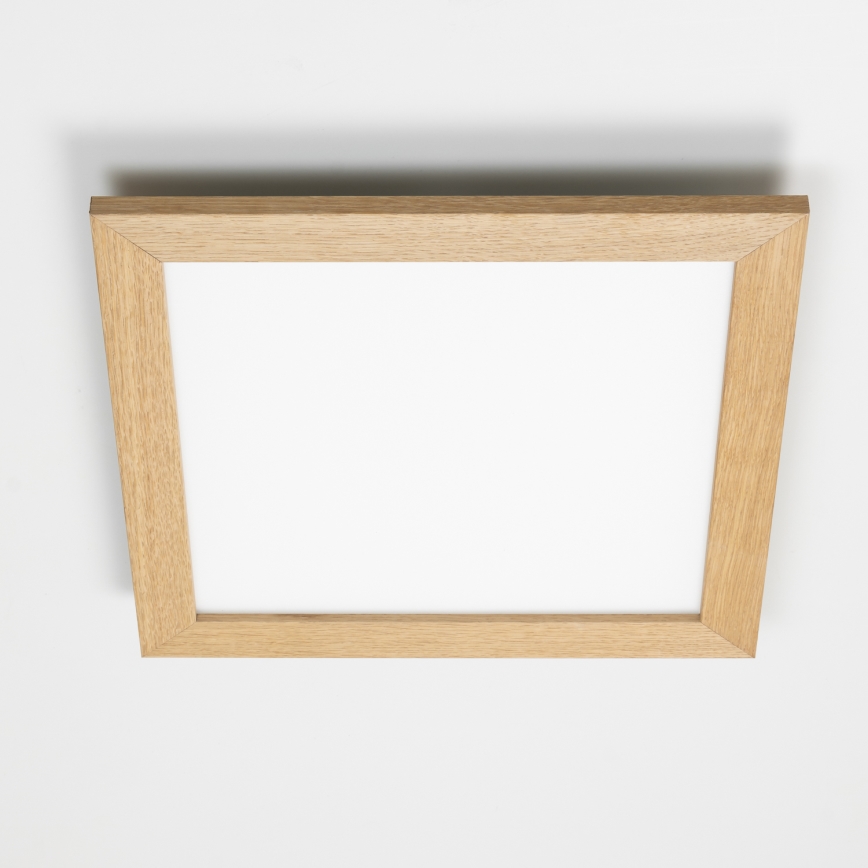 Brilagi - SLIMFRAME WOOD LED/36W/230V dimmelhető mennyezeti lámpatest 49,5x49,5 cm 3000-6000K barna + távirányító