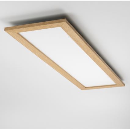 Brilagi - LED dimmelhető mennyezeti lámpatest SLIMFRAME WOOD LED/58W/230V 124x34 cm 3000-6000K barna + távirányító