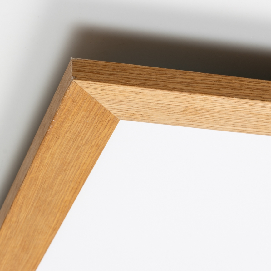 Brilagi - LED dimmelhető mennyezeti lámpatest SLIMFRAME WOOD LED/58W/230V 64x64 cm 3000-6000K barna + távirányító