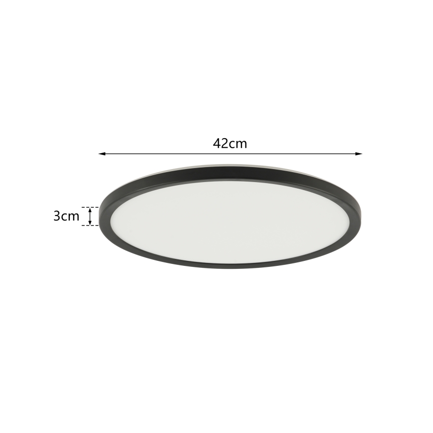 Brilagi - Dimmelhető ULTRA SLIM LED mennyezeti lámpatest LED/24W/230V 2700-6500K átm. 42 cm fekete + távirányító