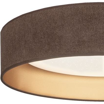 Brilagi - LED fényerőszabályozható mennyezeti lámpatest VELVET SMARTIX STARS LED/36W/230V 3000–6000K átm. 55 cm barna/arany Wi‑Fi Tuya Beacon + távirányító