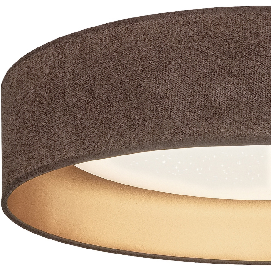 Brilagi - LED fényerőszabályozható mennyezeti lámpatest VELVET SMARTIX STARS LED/36W/230V 3000–6000K átm. 55 cm barna/arany Wi‑Fi Tuya Beacon + távirányító